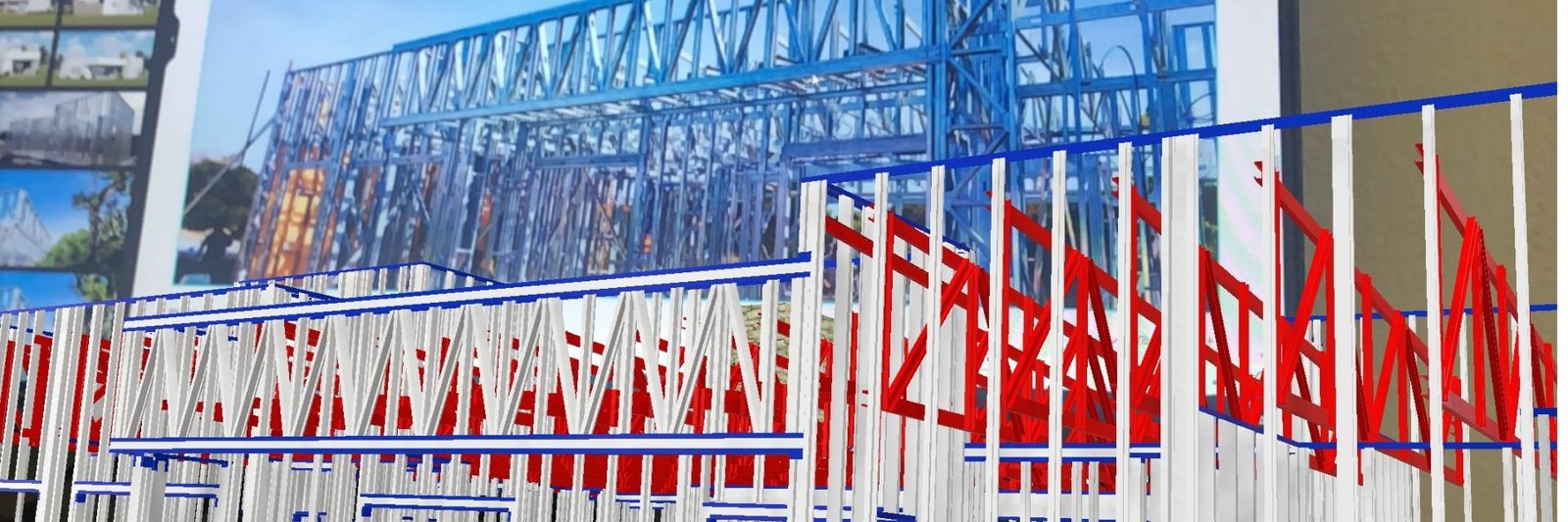 Estructura metálica en montaje
